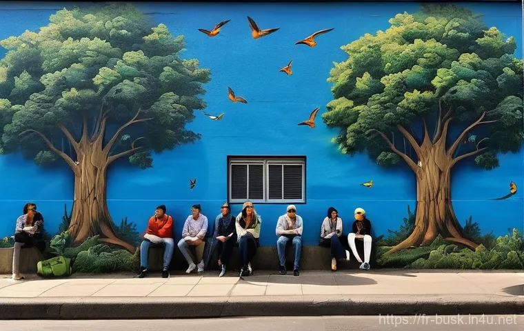 거리공연 관련 대회와 페스티벌 - "Echoes of Nature in the Urban Canvas"**
A breathtaking, large-scale street art mural on the side of...